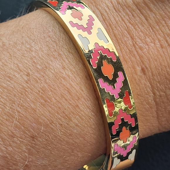 BRAND NEW KATE SPADE VIBRANT GOLD, PINK AND ๐ ORANGE - Picture 1 of 3
